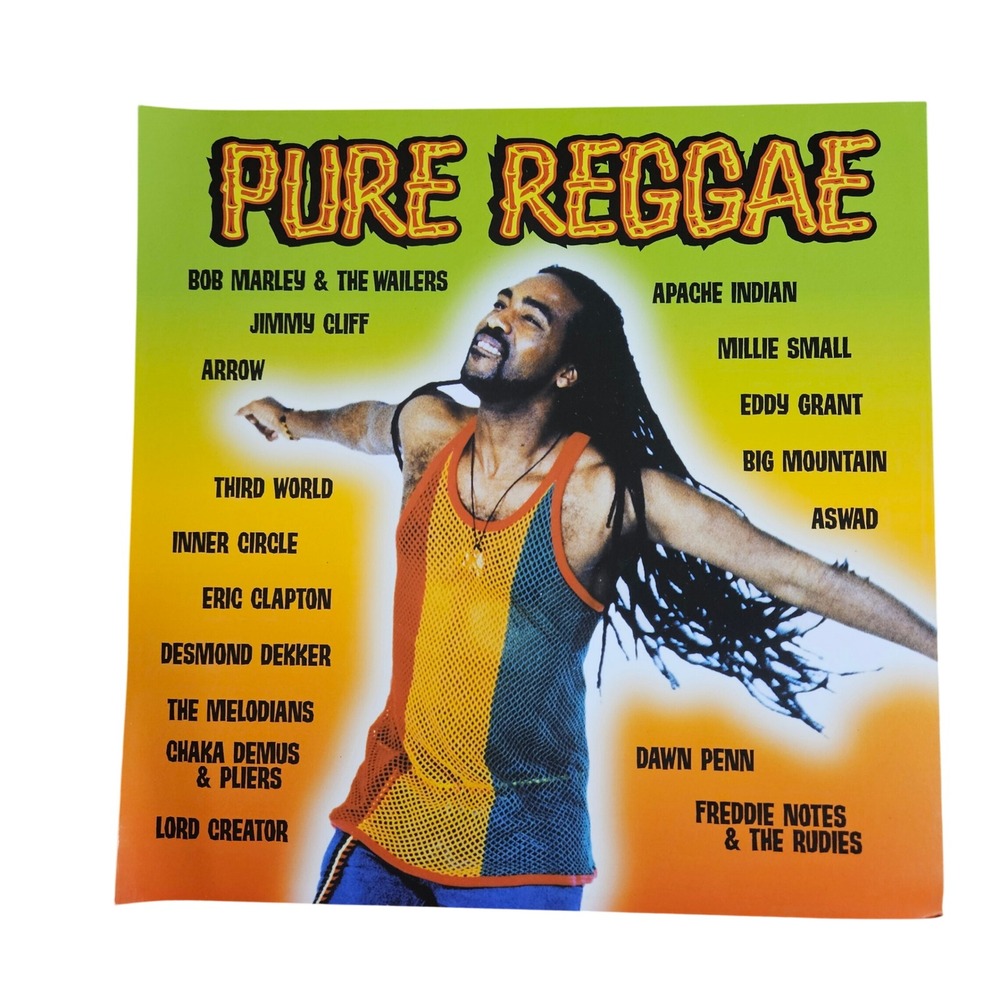 Pure Reggae Album 1998 Promo Flat Album Poster 12x12‎ Double Sided PolyGram